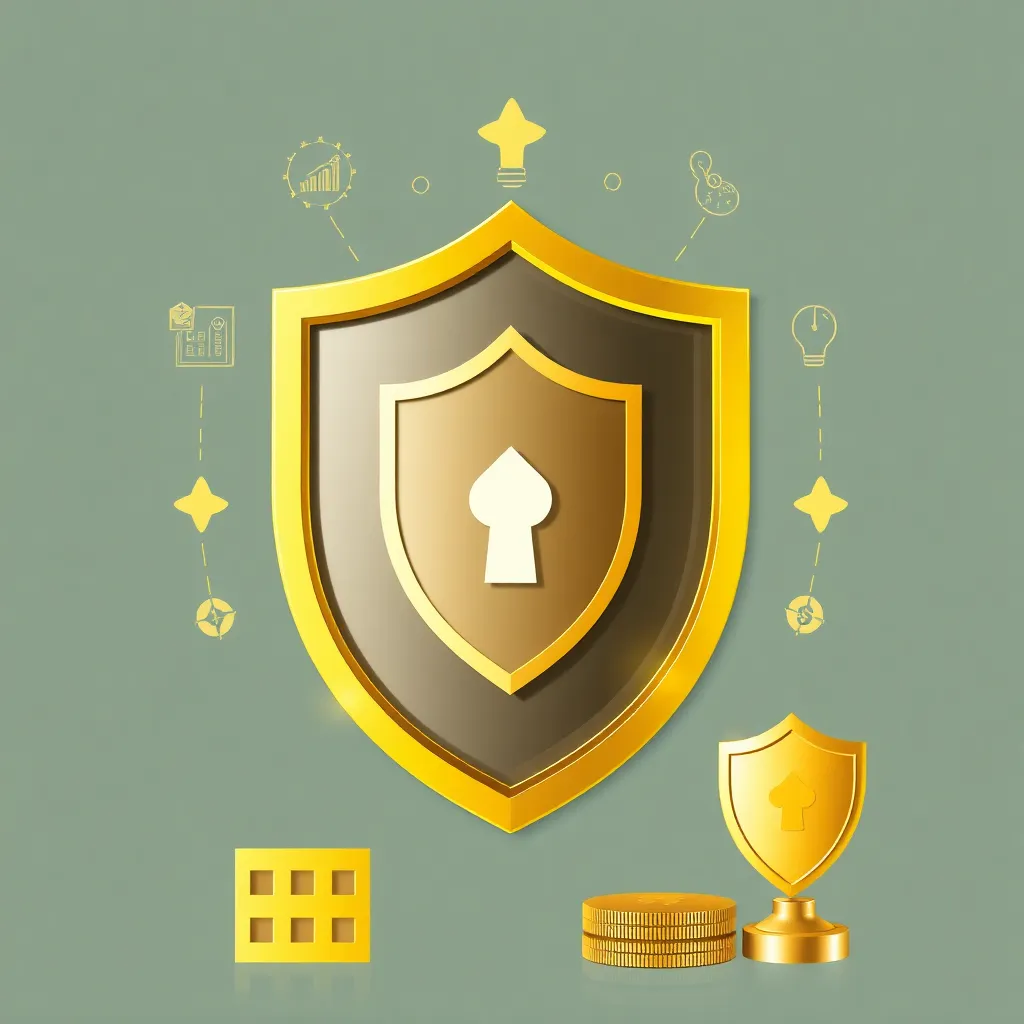 Close-up image of shiny gold bonds certificates with a golden background