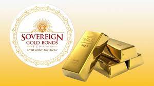 Close-up image of shiny gold bonds certificates with a golden background